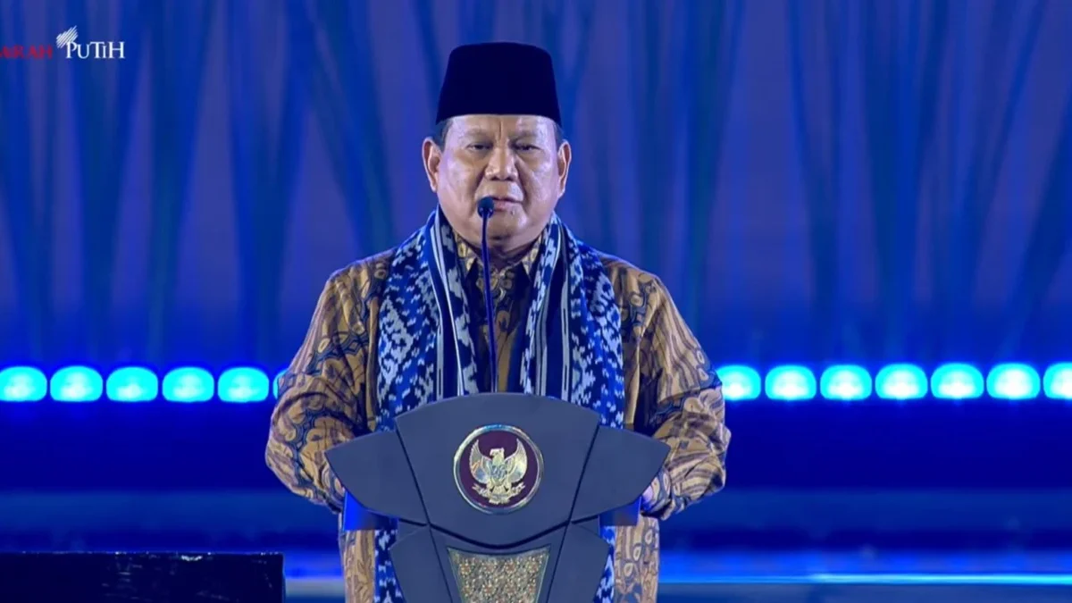 Presiden Prabowo saat Perayaan Natal Nasional 2024. (Foto/YouTube Sekretariat Presiden).