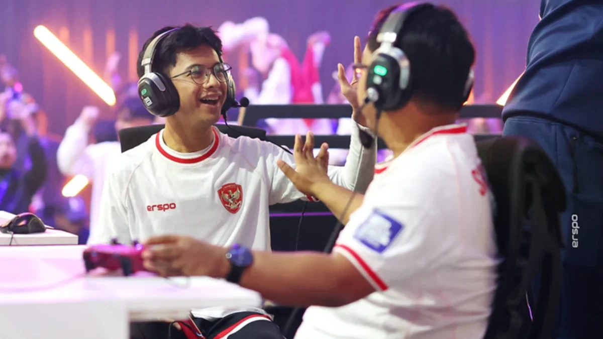 Atlet Esport Indonesia merayakan kemenangan di FIFAe World Cup 2024 – Photo (FIFAe)