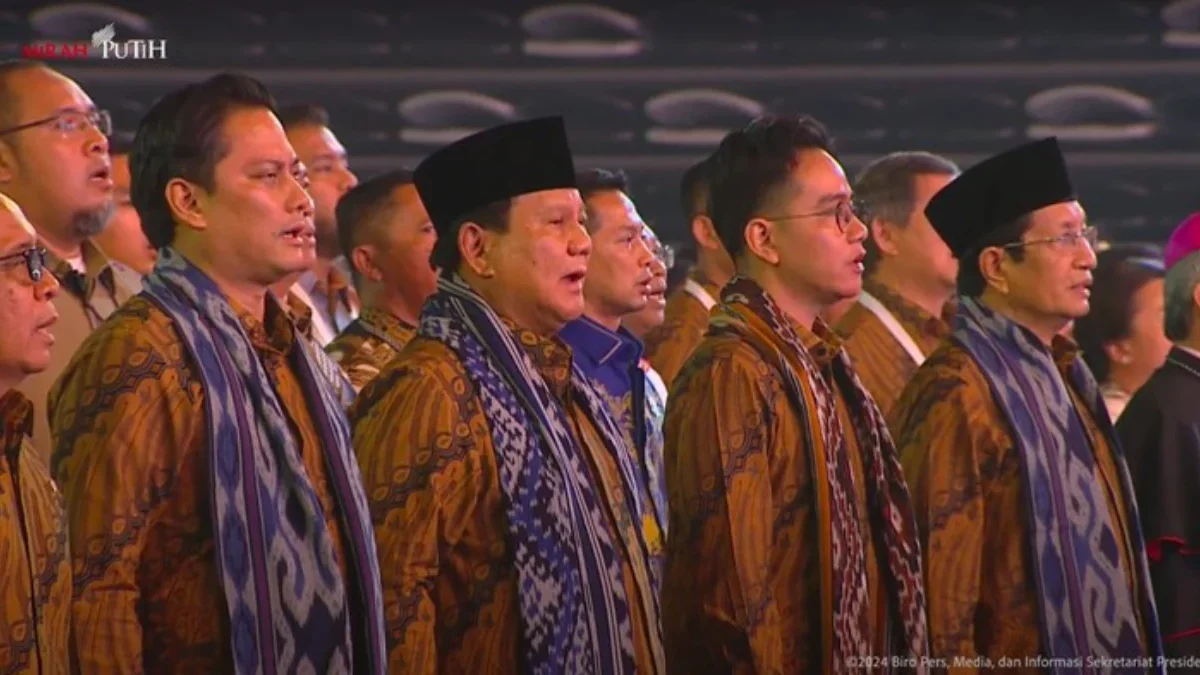 Presiden Prabowo Subianto menghadiri Perayaan Natal Nasional 2024 (YouTube Setpres)