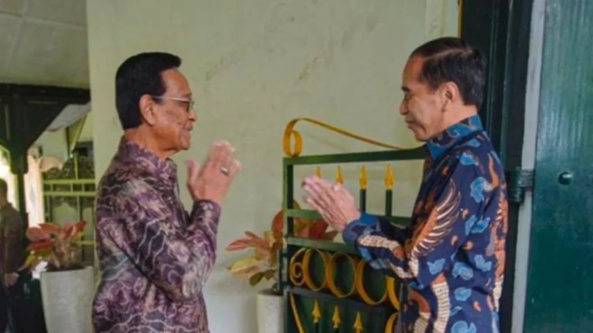 Sri Sultan Hameng Kubuwono X menerima kunjungan Jokowi. (Foto: Pemda DIY)