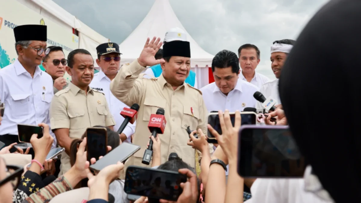 Presiden Prabowo di acara peresmian Proyek Strategis Ketenagalistrikan di 18 Provinsi yang diselenggarakan di