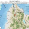 Peta gempa magnitudo 4,5 yang berpusat di wilayah Kulawi Kabupaten Sigi, Sulawesi Tengah pada Minggu (26/1/202