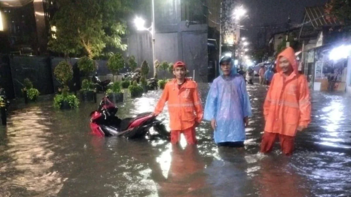 Banjir terjadi di kawasan Jakarta Pusat (Foto: Kelurahan Kebon Sirih)