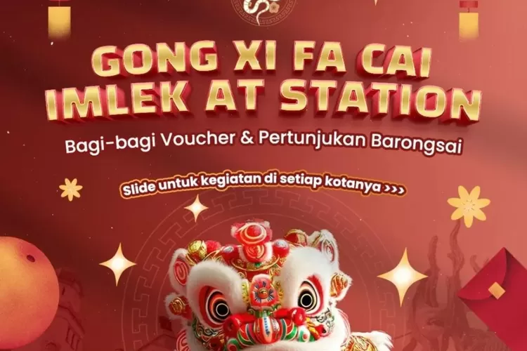 KAI - Gong XI Fa Cai Imlek at Station. (Foto Instagram:kai121_)