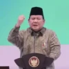 Presiden Prabowo Subianto dalam puncak hari lahir (Harlah) ke-102 NU di Istora Senayan, Jakarta, Rabu 5 Februa