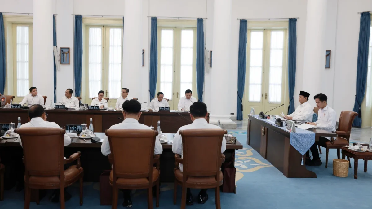 Presiden RI Prabowo Subianto memimpin sidang perdana Dewan Pertahanan Nasional. (Foto/Tim Prabowo).