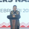 Menteri Kebudayaan Republik Indonesia, Fadli Zon pada acara Puncak Hari Pers Nasional, Minggu (9/2/2025). Foto