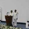 Kepala Staf Angkatan Laut Pakistan Laksamana Naveed Ashraf memberikan sambutan dalam pertemuan AMAN Dialogue 2