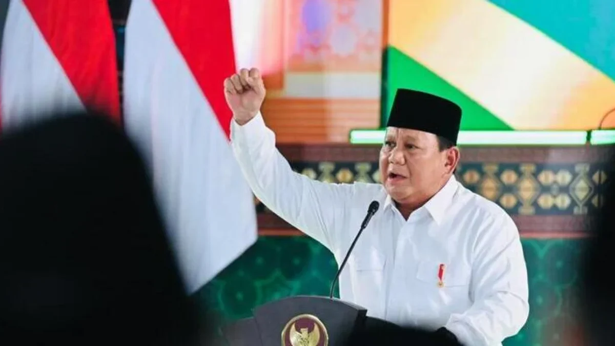 Presiden Prabowo Subianto di Pembukaan Kongres Muslimat Nahdlatul Ulama (NU) ke-18 yang berlangsung di Jatim I