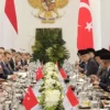 Presiden Prabowo Subianto dan Presiden Turki Recep Tayyep Erdogan mengadakan pertemuan bilateral di Istana Bog