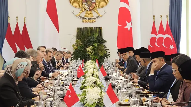 Presiden Prabowo Subianto dan Presiden Turki Recep Tayyep Erdogan mengadakan pertemuan bilateral di Istana Bog