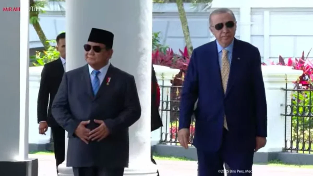 Upacara Penyambutan Kenegaraan Presiden Türkiye Recep Tayyip Erdoğan, 12 Februari 2025. (Tangkapan Layar/Sekre