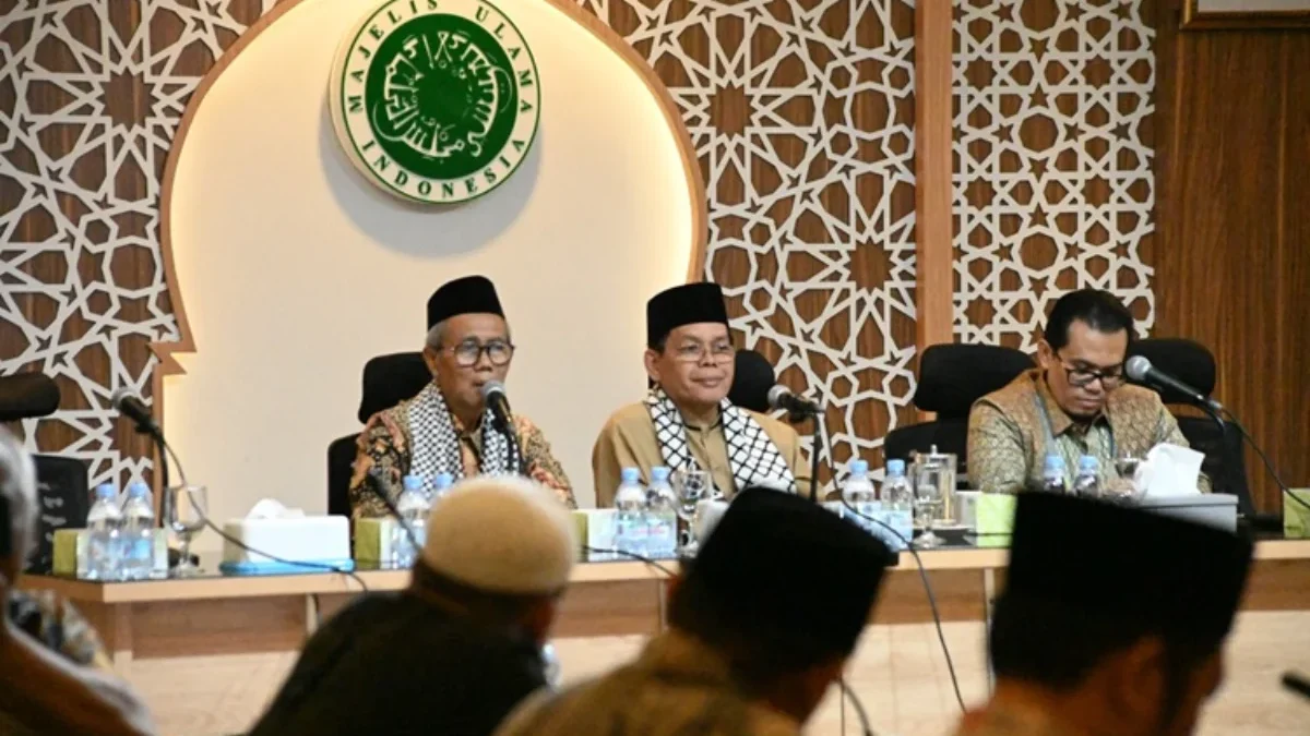 Ketua MUI bidang Hubungan Luar Negeri dan Kerja Sama Internasional (HLNKI) Sudarnoto Abdul Hakim (kiri).