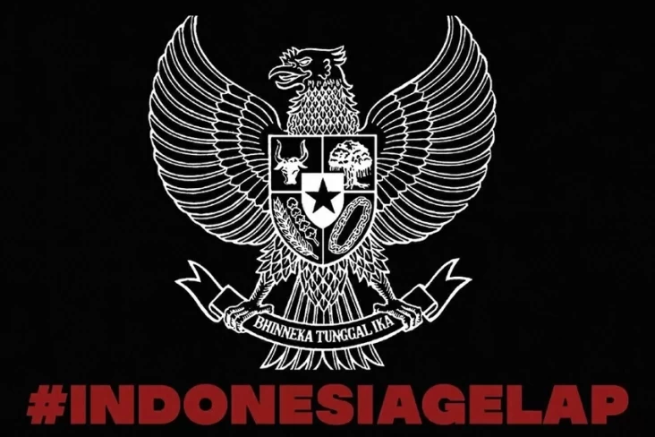 Indonesia Gelap digelar serentak para mahasiswa dan Koalisi Masyarakat Sipil di berbagai daerah, Senin (17/2/2