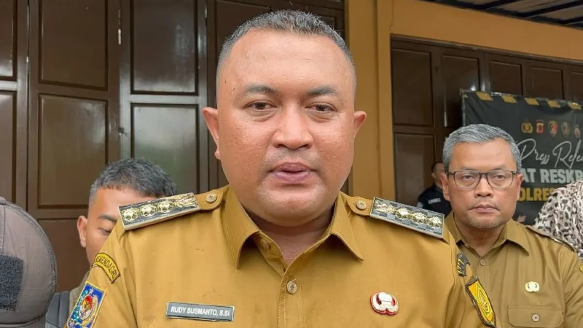 Bupati Bogor Rudy Susmanto di Kabupaten Bogor, Jawa Barat. (ANTARA/M Fikri Setiawan)