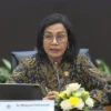 Menteri Keuangan, Sri Mulyani Indrawati menyampaikan laporan dalam Konferensi Pers APBN KITA EDISI MARET 2025.