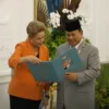 Presiden Prabowo Subianto dengan Presiden New Development Bank (NDB) Dilma Rousseff di Istana Kepresidenan, Ja