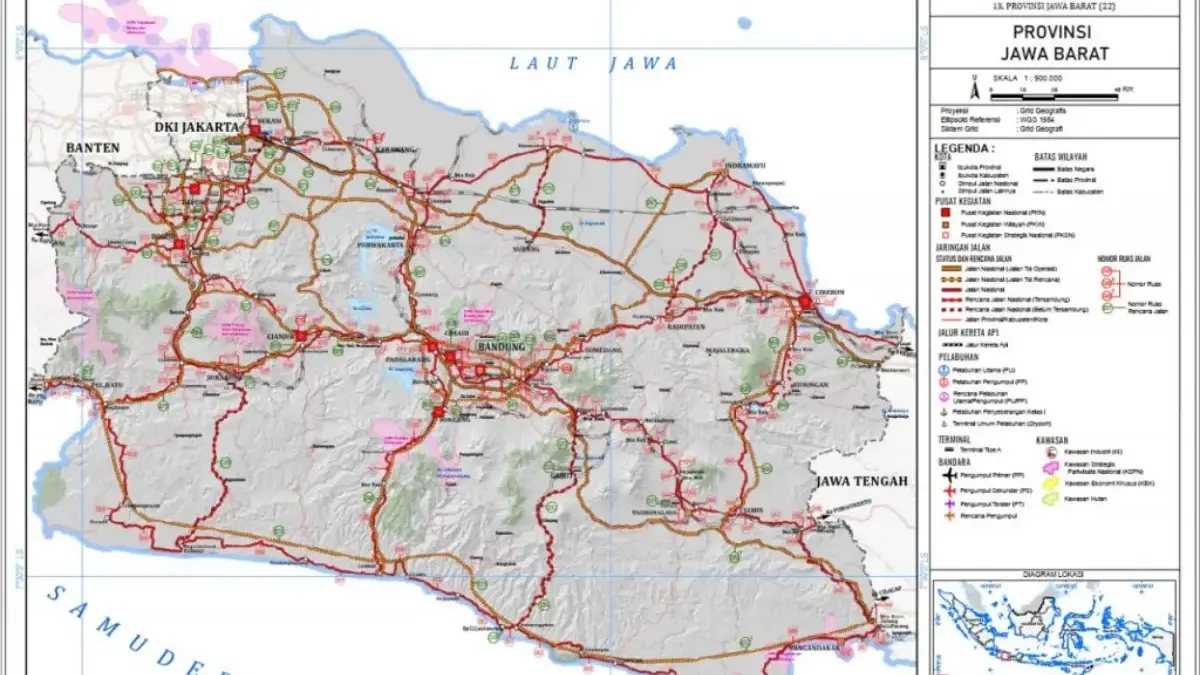 Peta Provinsi Jawa Barat