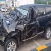 Barang bukti kecelakaan Toyota Inova bernomor polisi H 1980 CM yang ditumpangi oleh Anggota DPR RI dari Fraksi