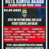 Pamflet bobotoh dari Viking Distrik Cirebon Bersatu turun ke jalan malam ini, Sabtu (24/5/2025), untuk meraya
