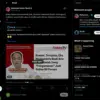 Tangkapan layar unggahan politikus PDIP Guntur Romli terkait Menkop Budi Arie. (Foto: X/Twitter).