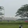 Proses sterilisasi yang dilakukan aparat penegak hukum atas teror bom ke maskapai Saudi Airlines SV5276 di Ban