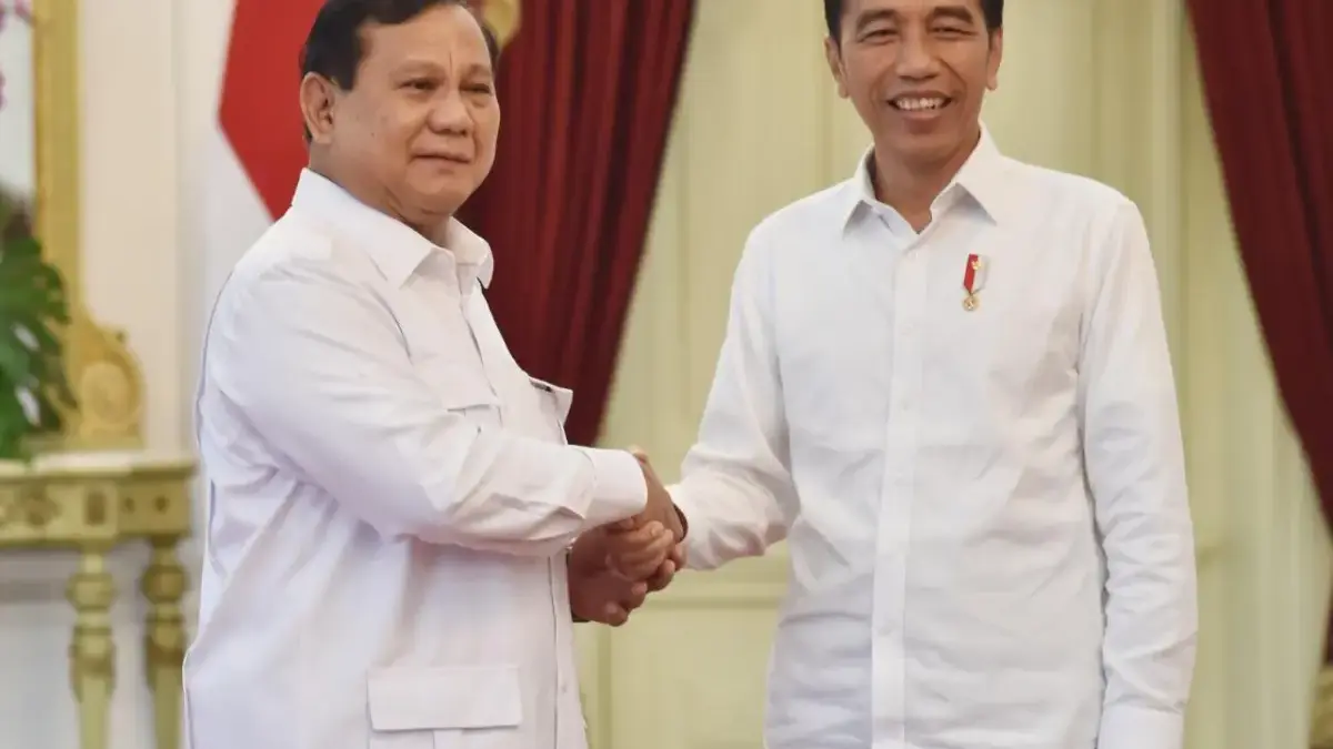 Presiden ke-7 Joko Widodo dan Presiden Prabowo Subianto (Setneg)
