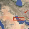 Peta Timur Tengah: Israel dan Iran yang sedang berperang. Selat Hormuz yang terletak antara daratan Iran dan S