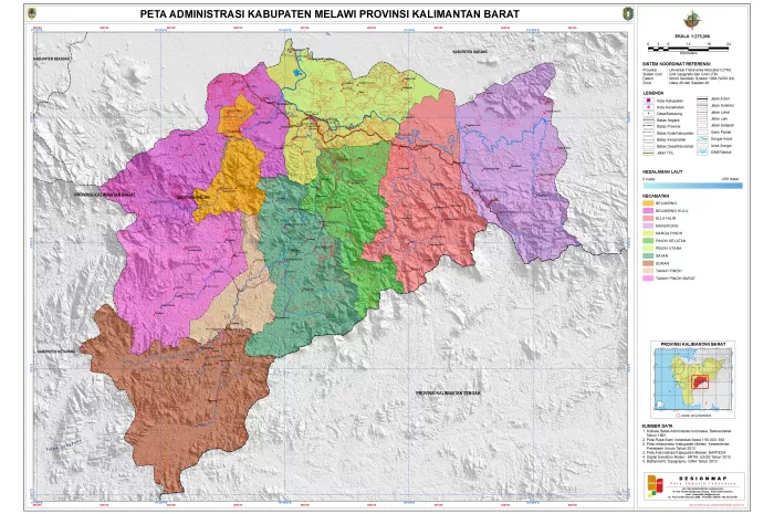 Peta Kabupaten Melawi, Kalimantan Barat (melawikab.go.id)