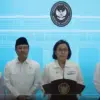 Menteri Keuangan (Menkeu) Sri Mulyani Indrawati di Kompleks Istana Kepresidenan Jakarta, Senin (2/6/2025) sore