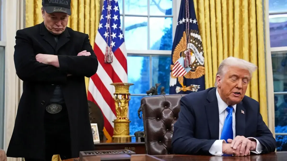 Presiden AS Donald Trump dan miliarder Elon Musk saat masih memiliki hubungan yang mesra kala keduanya bertemu