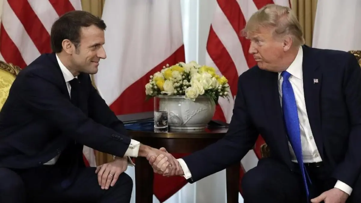 Emmanuel Macron bertemu Trump (AP Photo/ Evan Vucci)
