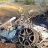 Bagian Lamborghini Diogo Jota yang tersisa hanya pelek mobil. (Twitter)