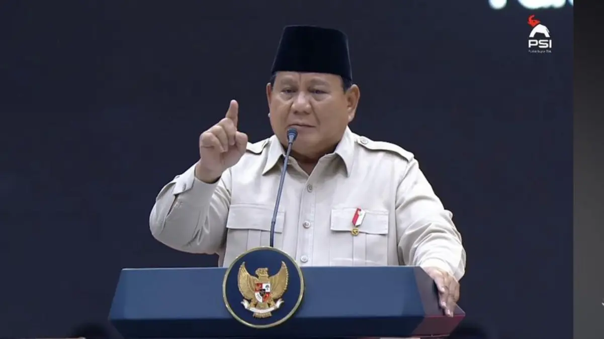 Presiden Prabowo Subianto. (Tangkapan Layar Youtube Partai Solidaritas Indonesia)