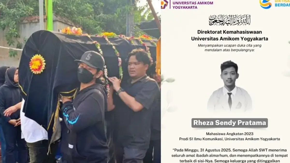 Pelayat mengantar jenazah Rheza Sendy Pratama ke tempat peristirahatan terakhirnya di Pemakaman Sasanalaya Jat