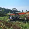 Kondisi pesawat capung yang dikabarkan jatuh di Ciampea, Kabupaten Bogor. (Foto: Kiriman warga)