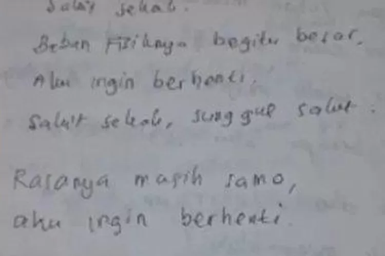 Cuplikan diary milik Almarhumah Mahasiswi PPDS Anestesi Undip Semarang, Aulia Risma Lestari Teropong Jateng.co