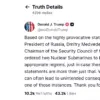 Trump melalui platform media sosial Truth Social pada Jumat (1/8).