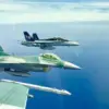 Ilustrasi pesawat tempur F-16 TNI AU mencegat pesawat asing yang masuk wilayah udara RI. (Puspen TNI)