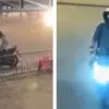 Kolase foto pelaku yang mencoba membakar pos polisi Pingit, Kota Jogja. (Instagram)