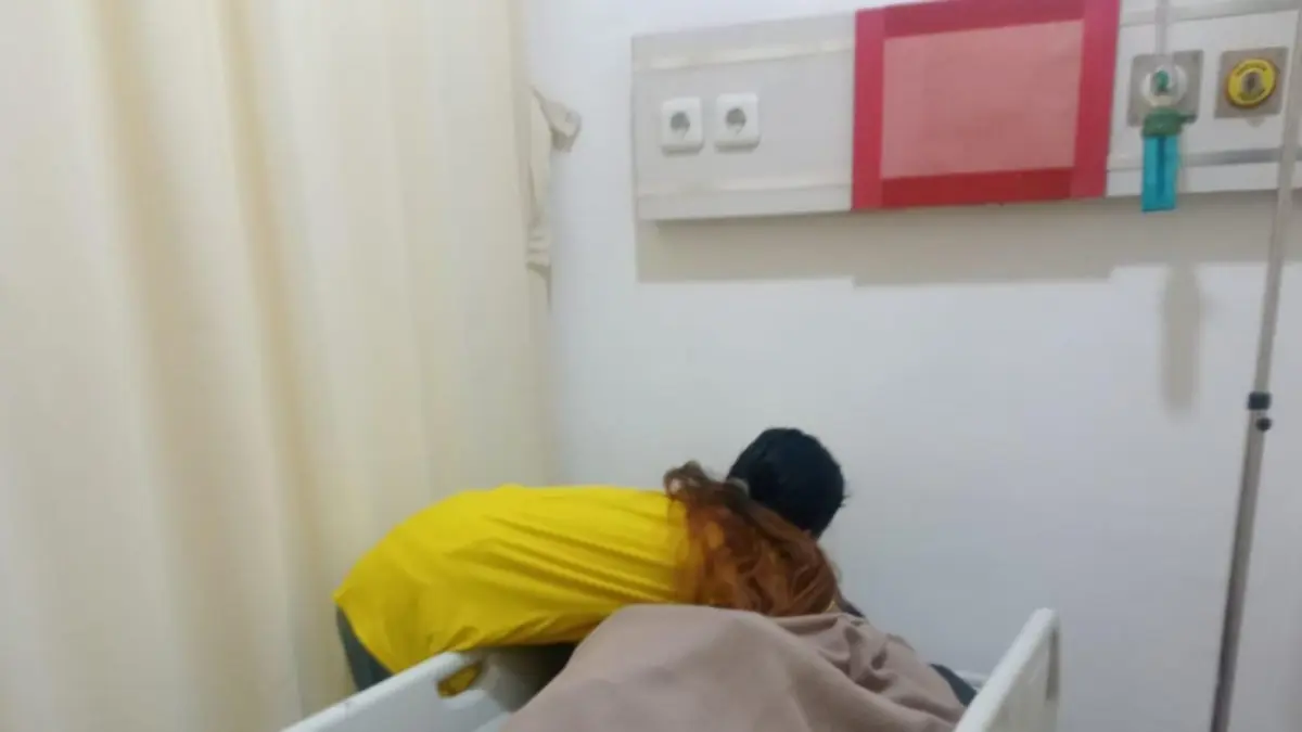 Korban Nico Saragih yang sudah meninggal dunia begitu sampai di rumah sakit. (istimewa)