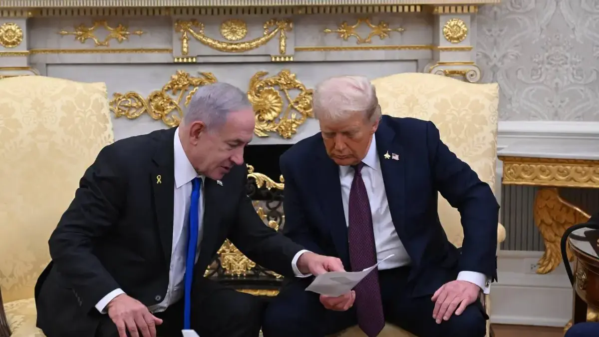 Presiden AS, Donald Trump (kanan) dan PM Israel, Benjamin Netanyahu (kiri). (Instagram.com/@b.netanyahu)