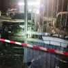 Sebuah gambar yang dirilis oleh jurnalis investigasi Sigfrido Ranucci menunjukkan mobilnya yang hancur di sebe