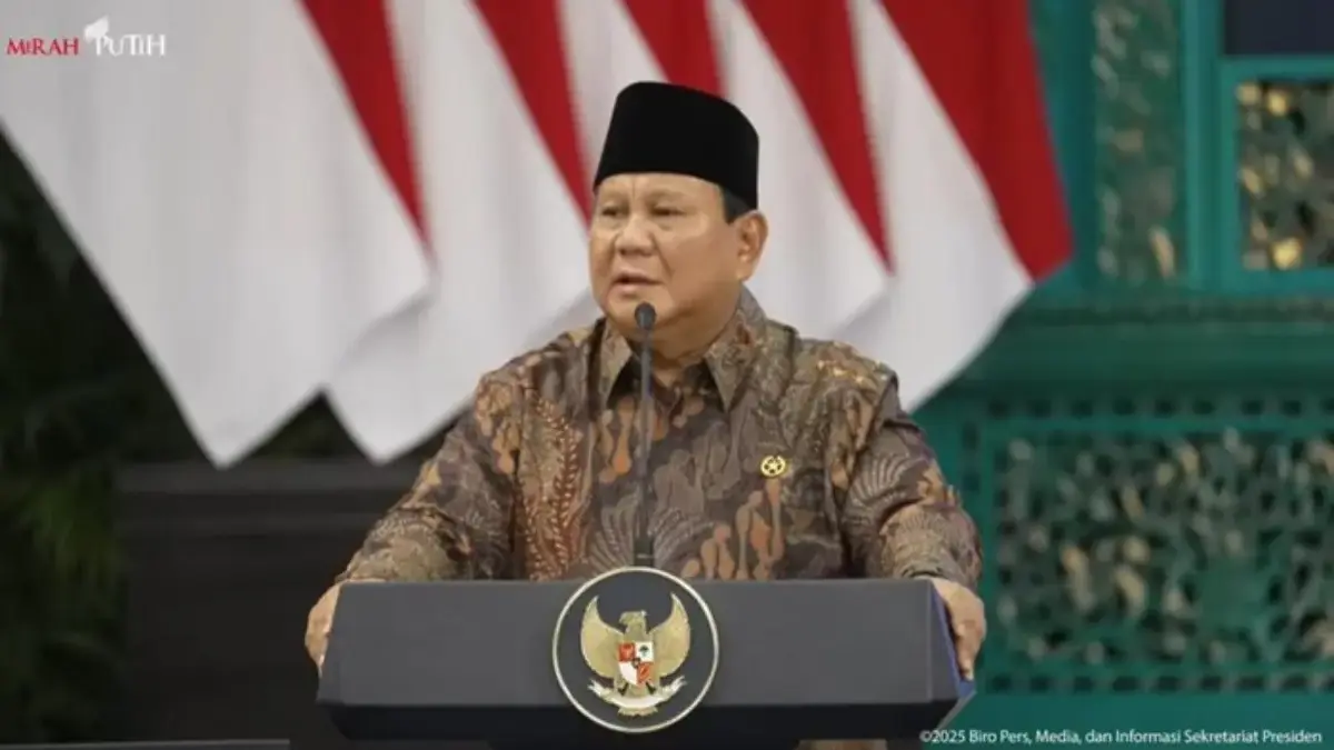 Presiden Prabowo pimpin sidang kabinet paripurna di setahun pemerintahannya, di Istana Negara, Senin (20/10/20