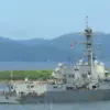 Kapal perusak Angkatan Laut AS USS Gravely tiba di Pelabuhan Spanyol. (EFE/Andrea De Silva)