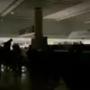 Tangkapan layar situasi di beberapa titik Bandara I Gusti Ngurah Rai gelap gulita akibat mati listrik, Jumat (