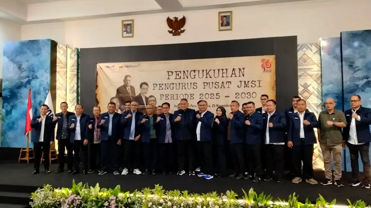 Pengurus Pusat Jaringan Media Siber Indonesia (JMSI) periode 2025–2030 resmi dikukuhkan oleh Ketua Umum JMSI T