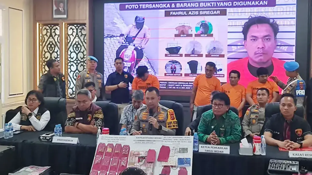 Polrestabes Medan berhasil mengungkap dan menangkap empat orang pelaku yang terlibat dalam kasus pembakaran ru