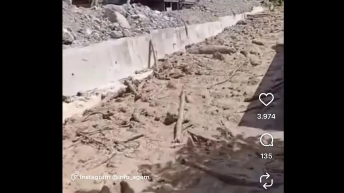 banjir bandang di kawasan Danau Maninjau, Kabupaten Agam, Sumatra Barat. (Instagram)