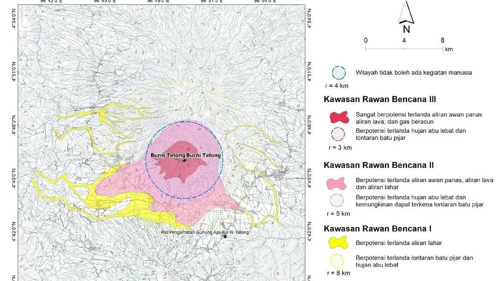 Status Gunung Bur Ni Telong di Bener Meriah Siaga, Masyarakat Jangan Mendekati Area Kawah Ilustrasi: Kenaikan tingkat aktivitas G. Bur Ni Telong, Aceh, dari level II (waspada) menjadi level III sSiaga